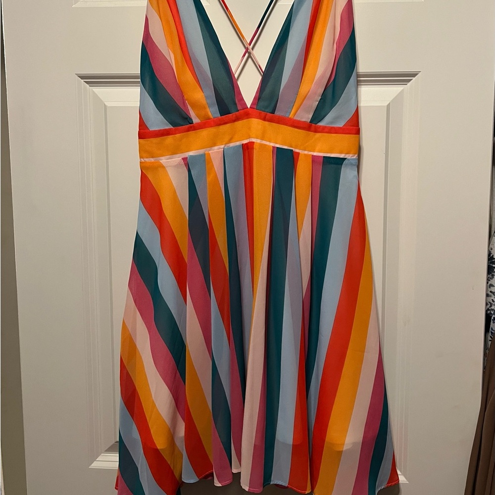 Impressions Multicolor Striped dress